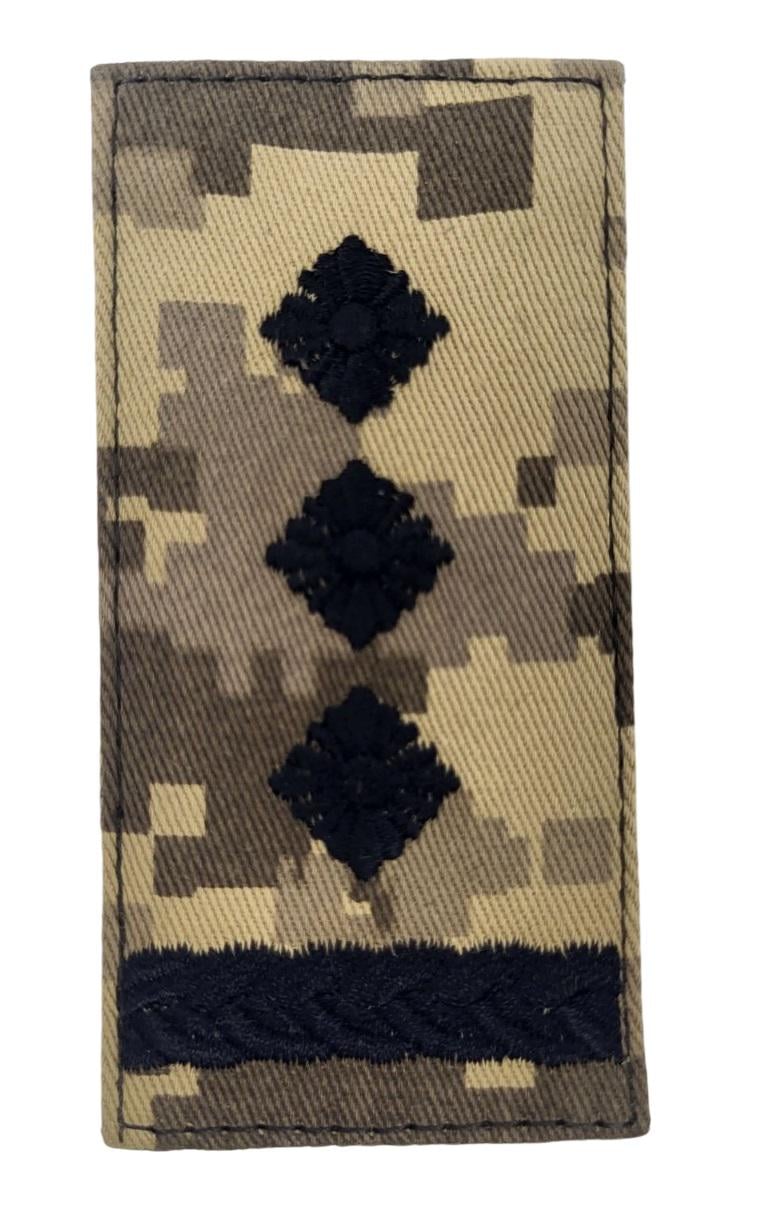 Погон на липучці Полковник 5х10 см Піксель (3585464)