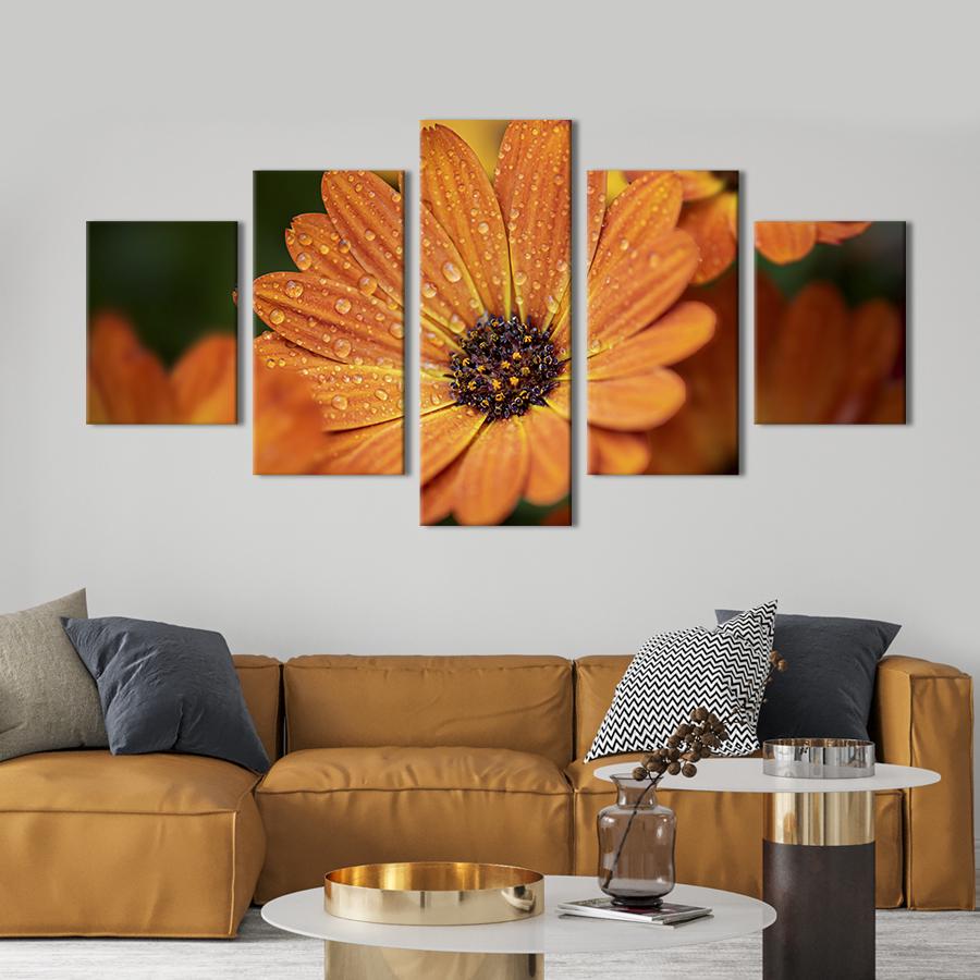 Картина на холсте Цветение календулы 162x80 см (790-52)