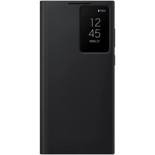 Смарт чехол книжка Samsung Galaxy S22 Ultra SM-S908 S-View Flip Cover (Clear View) Black Черный - фото 1