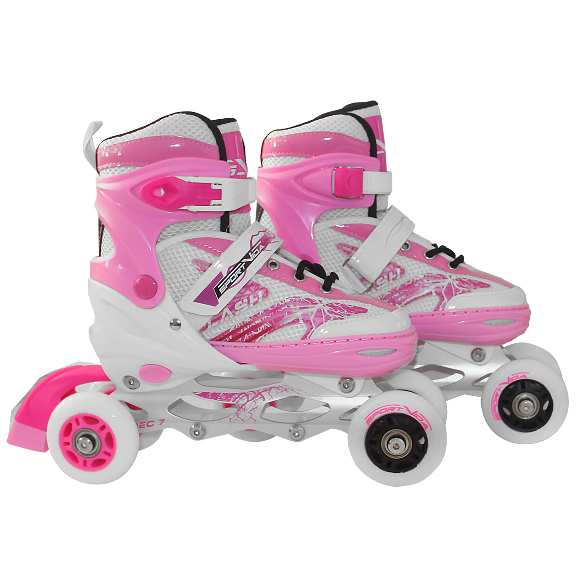 Роликовые коньки SportVida 4в1 SV-LG0017 р. 35-38 Pink - фото 7