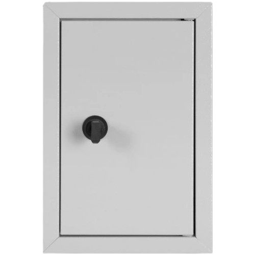Корпус металевий з монтажною панеллю E.NEXT e.mbox.pro.p.50.40.20 IP31 замок у комплекті Сірий (71822c92)
