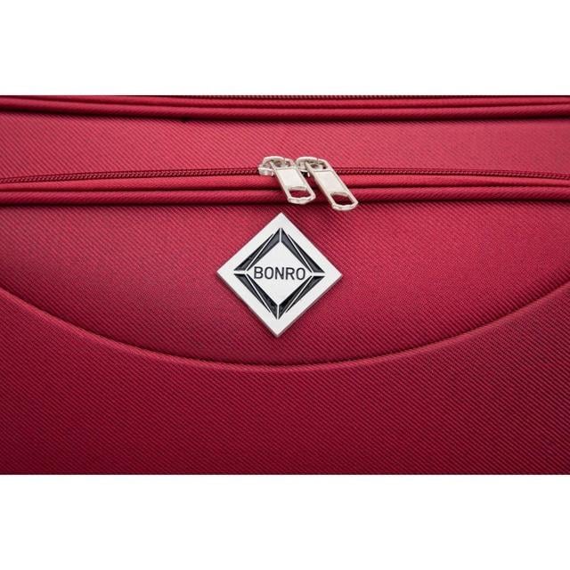 Валіза Bonro Tourist 4 колеса велика Вишневий (2761308523) - фото 8