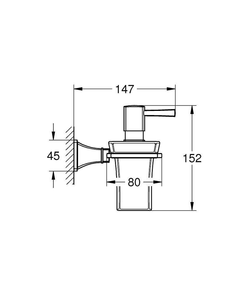 Дозатор для рідкого мила Grohe Grandera 40627IG0 настінний 200 мл Хром/Золотий (114169) - фото 2