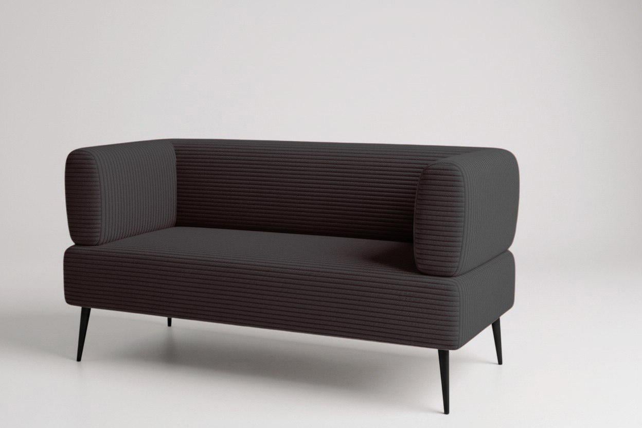 Диван офисный Tobi Sho Бенно-1 с подлокотниками велюр вельвет 1500х720х750 мм Lotus 15/Grey Brown