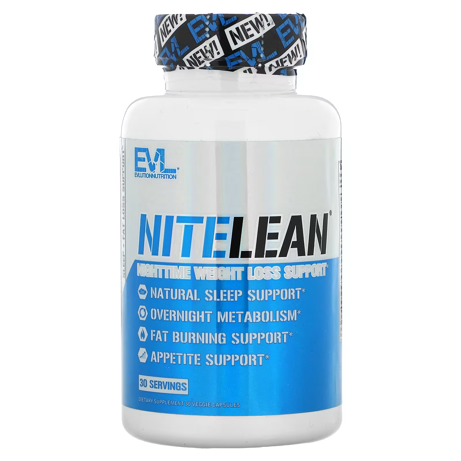 Добавка для снижения веса в ночное время EVLution Nutrition NiteLean 30 растительных капсул