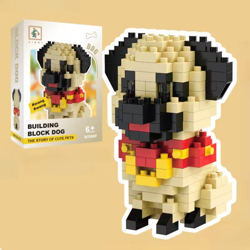 Конструктор блоковий дитячий Cute pets фігурка Собачка Мопс (M3089)