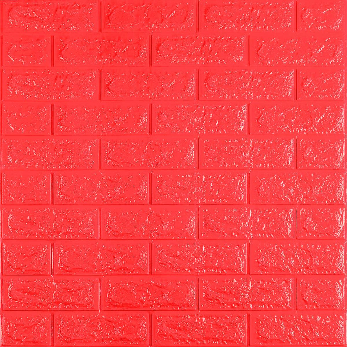 Панель самоклеющаяся в форме кирпича 008-7 700х770х7 мм Красный SW-00000054