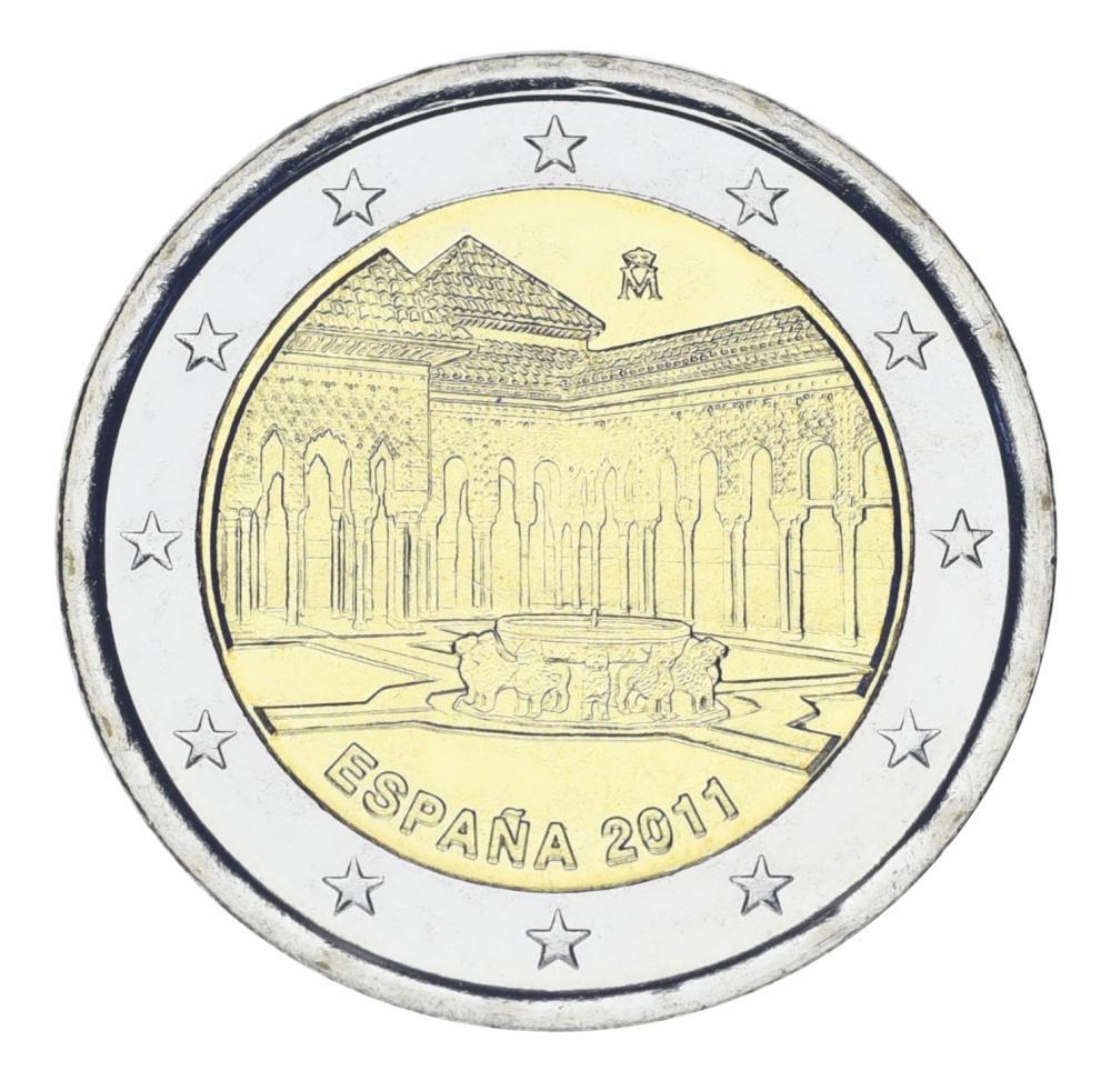 Колекційна монета Іспанія 2 євро 2011 Альгамбра UNC (KM#1184)