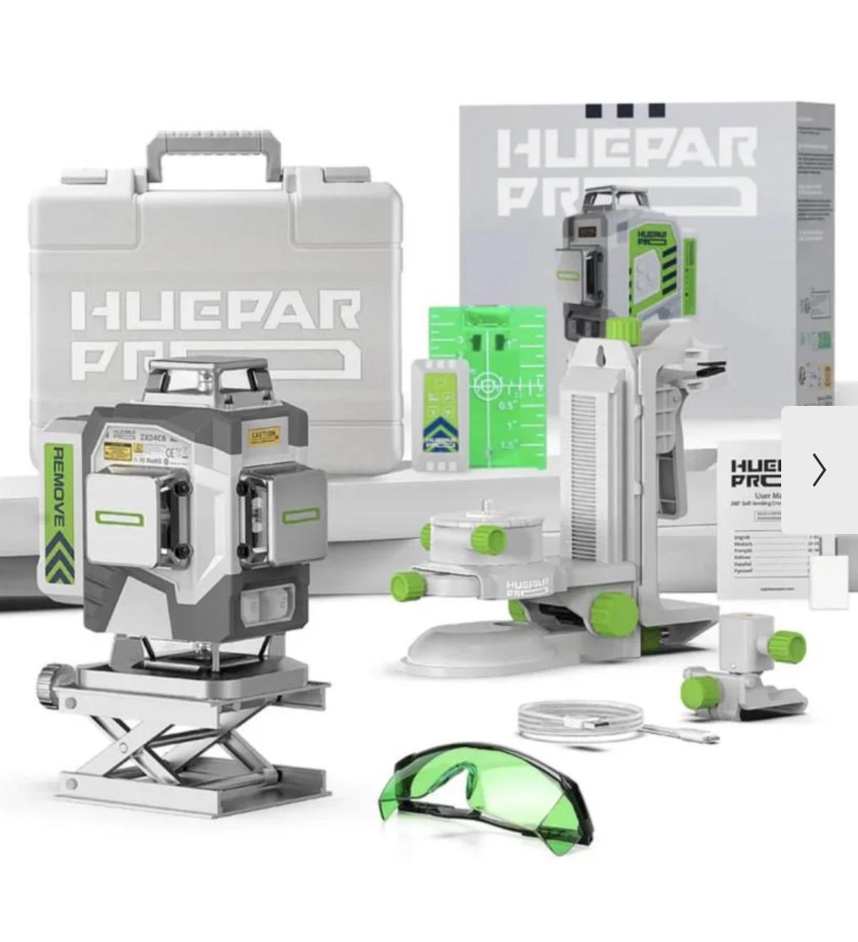 Лазерний рівень Huepar металевий корпус ємність АКБ 8000 мАг (4D ZK04CG) Лазерний рівень Huepar металевий корпус ємність АКБ 8000 мАг (4D ZK04CG)