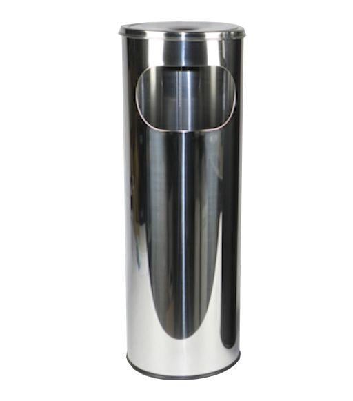 Урна с пепельницей d 21 см 12 л Хром (14218196) Урна с пепельницей d 21 см 12 л Хром (14218196)