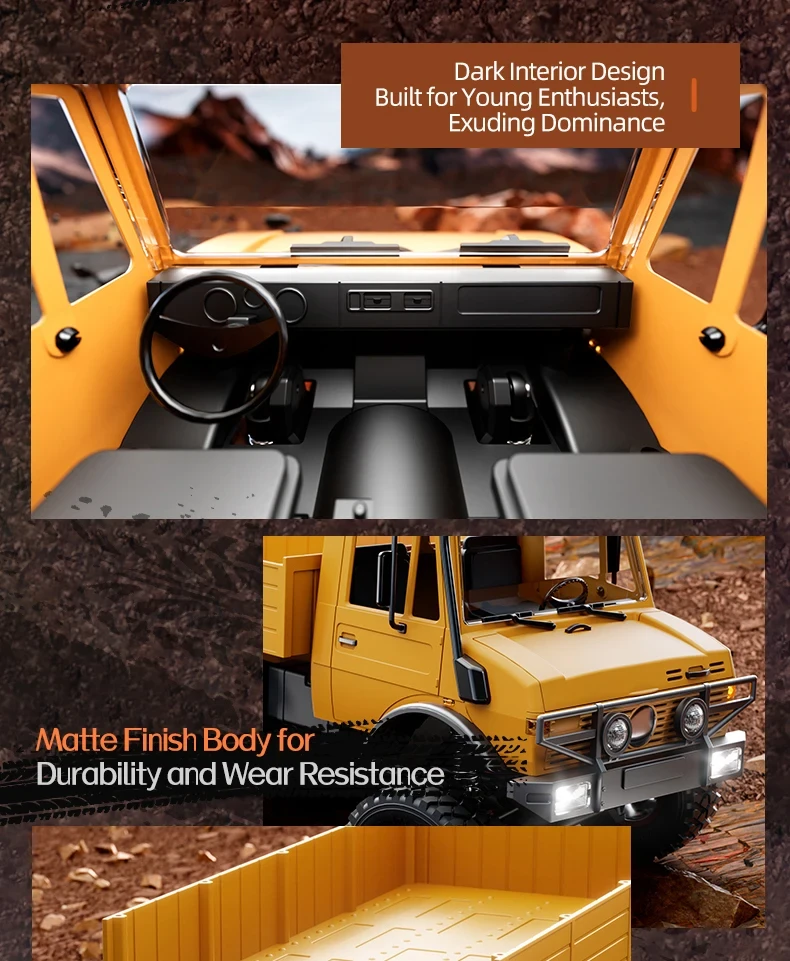 Машина радіокерована JJRC C8823 Mercedes Unimog 6x6 Жовтий - фото 4 Машина радіокерована JJRC C8823 Mercedes Unimog 6x6 Жовтий - фото 4
