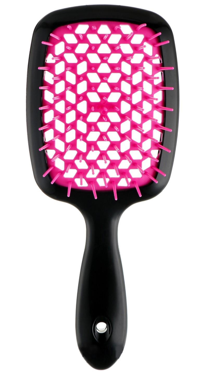 Массажная расческа Cecilia Super Hair Brush с нейлоновыми зубчиками Черный (6-3-16341059723)