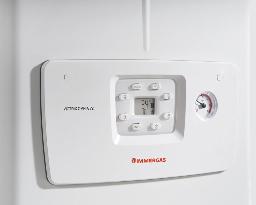 Котел газовый Immergas Victrix Omnia 24 двухконтурный конденсационный турбированный с частотным насосом Grundfos и трубой в комплекте - фото 2 Котел газовый Immergas Victrix Omnia 24 двухконтурный конденсационный турбированный с частотным насосом Grundfos и трубой в комплекте - фото 2