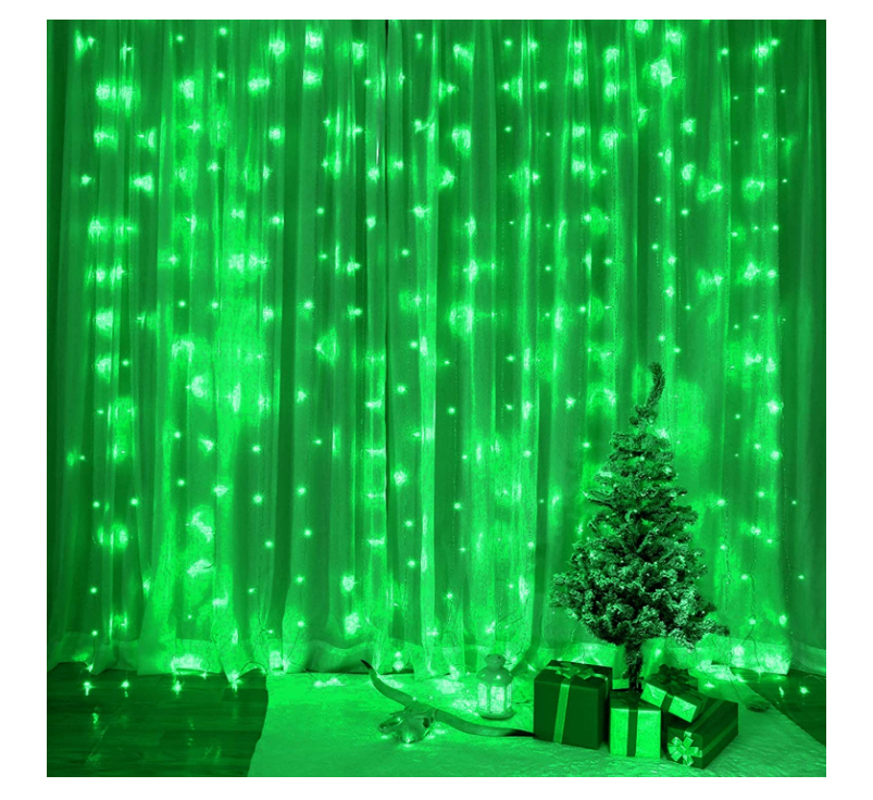 Світлодіодна гірлянда штора Бахрома 3x3 м 300 Led 220 В G пульт ДК Зелений