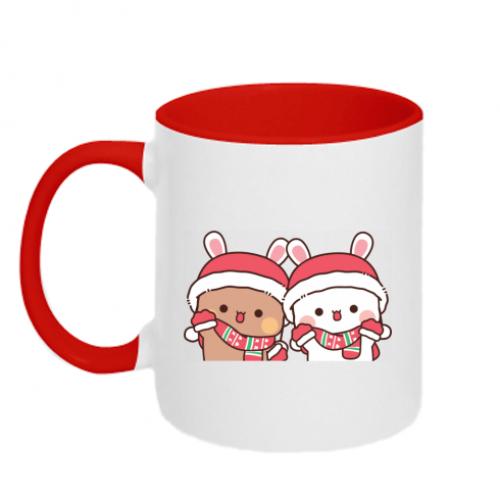 Чашка двухцветная Winter Bubu and Dudu 320 мл Красно-белый (16170232-18-196004)