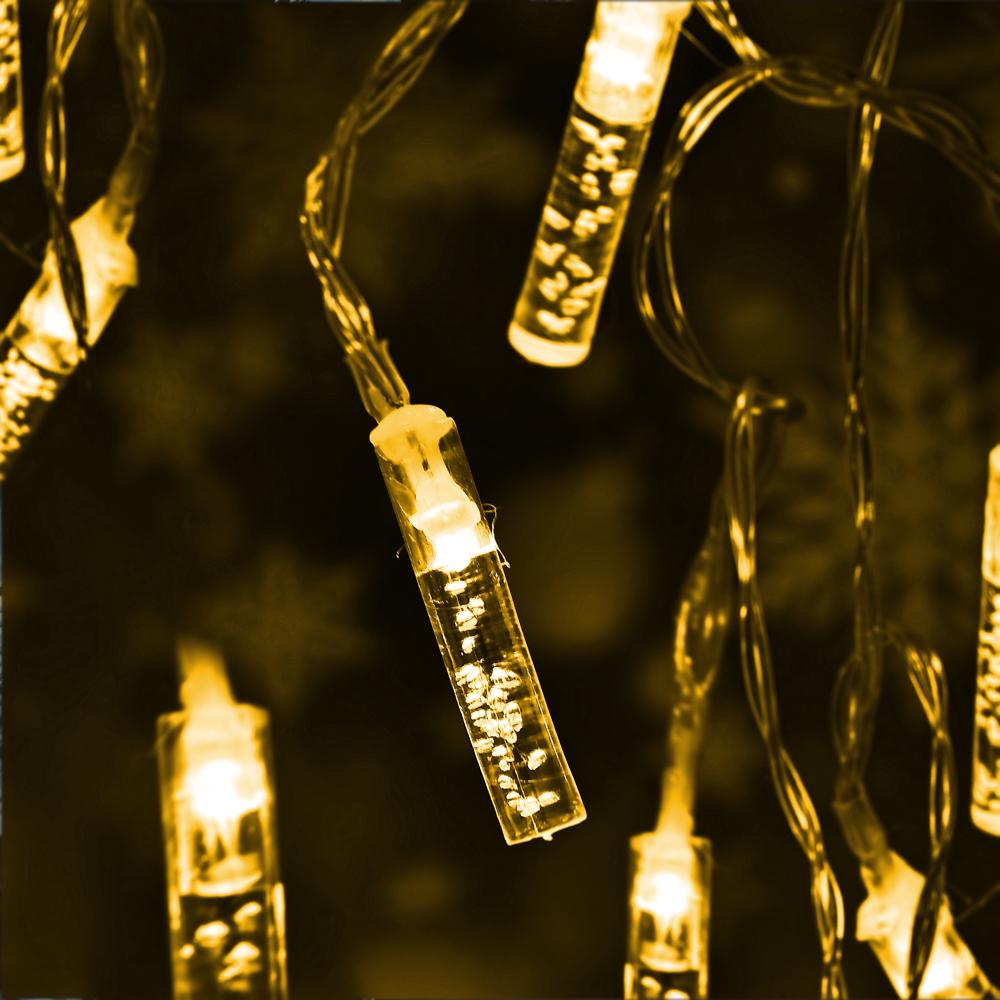 Гирлянда светодиодная Stenson Firefly 20 LED желтая 3 м Прозрачный (612840) - фото 3