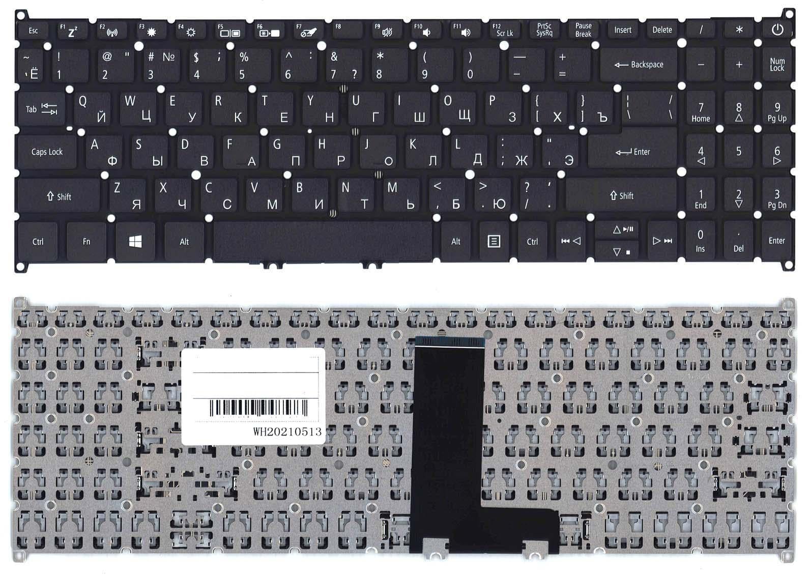 Клавиатура для ноутбука Acer Aspire A315-55 Black