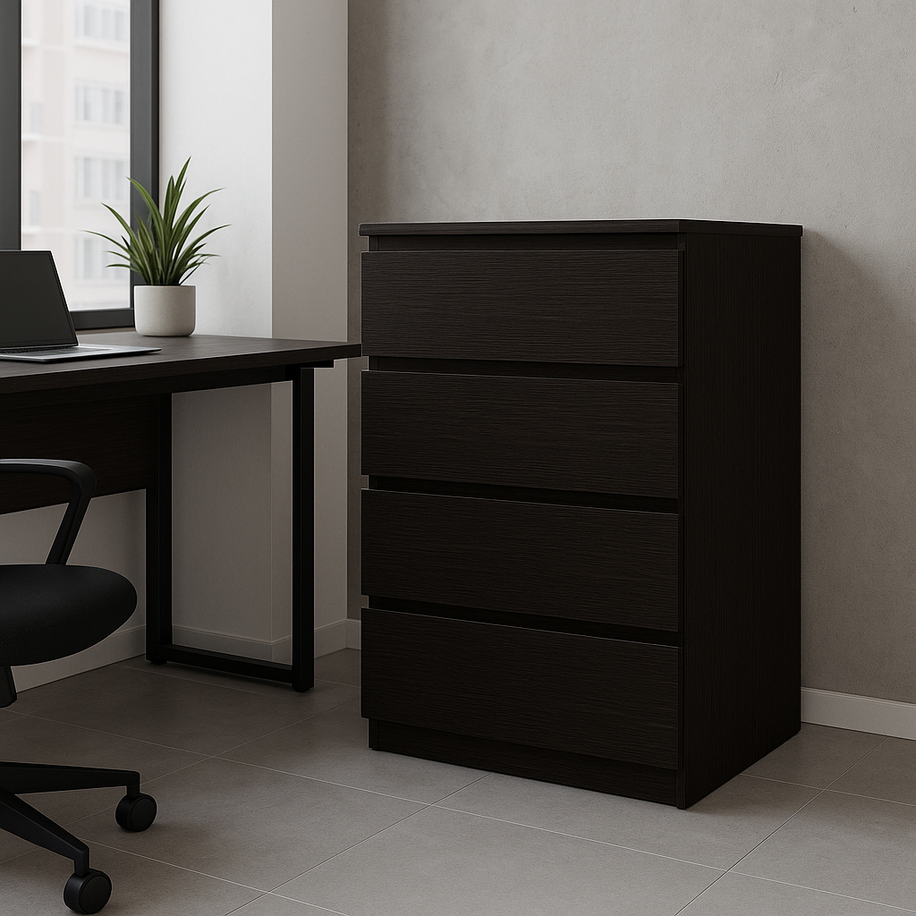 Комод MEBEX на 4 шухляди 60х40х100 см Венге магія (VM4B600VM) - фото 1