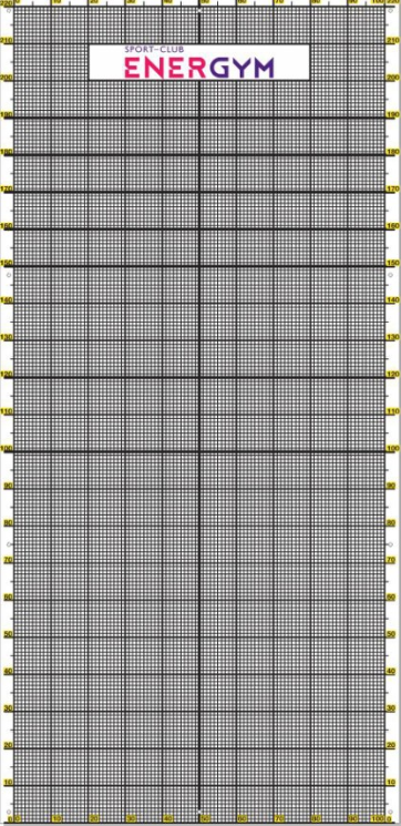 Постуральная карта для определения нарушения осанки тела 2230х1080 мм (0024)