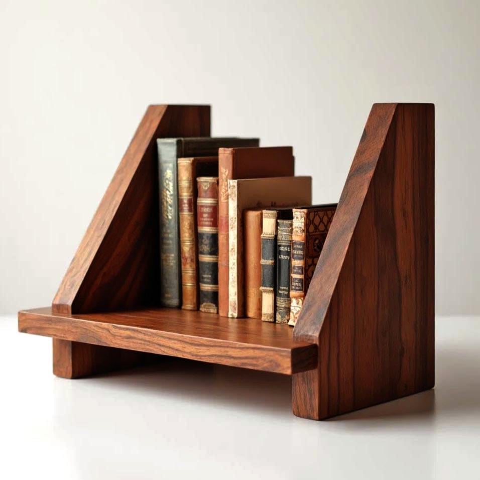 Полка книжная настольная из дерева Арасто Терракот (КПА-019432)