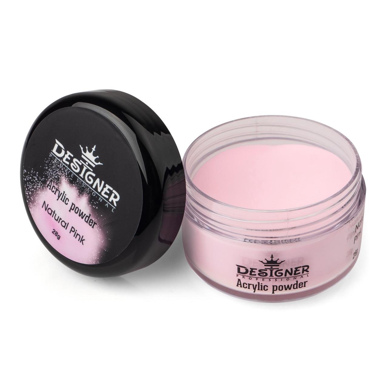 Акриловая пудра для укрепления ногтей Designer 28 г Natural pink (1830638585)