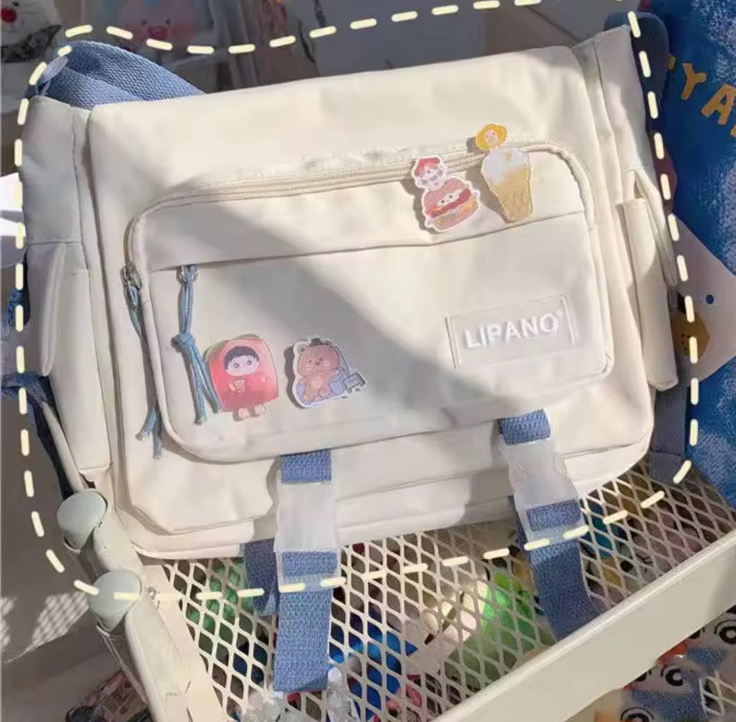 Сумка для университета/института с карманами Бежевый (А563) - фото 5 Сумка для университета/института с карманами Бежевый (А563) - фото 5