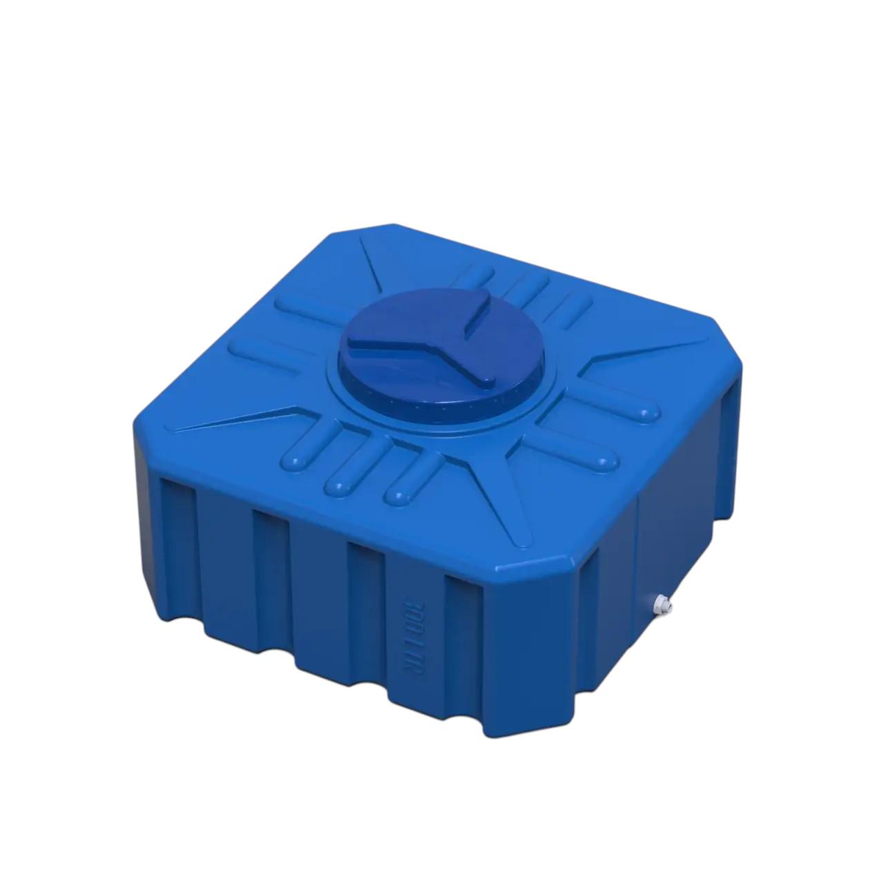 Емкость квадратная ЕК300К двухслойная из пластика 300 л 88х88х51 см Синий (445)