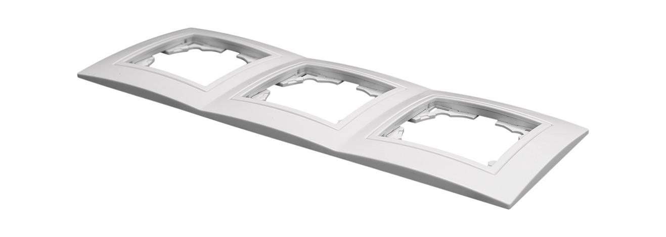 Рамка тримісна MARSHEL ELEGANT FЕ-3 White