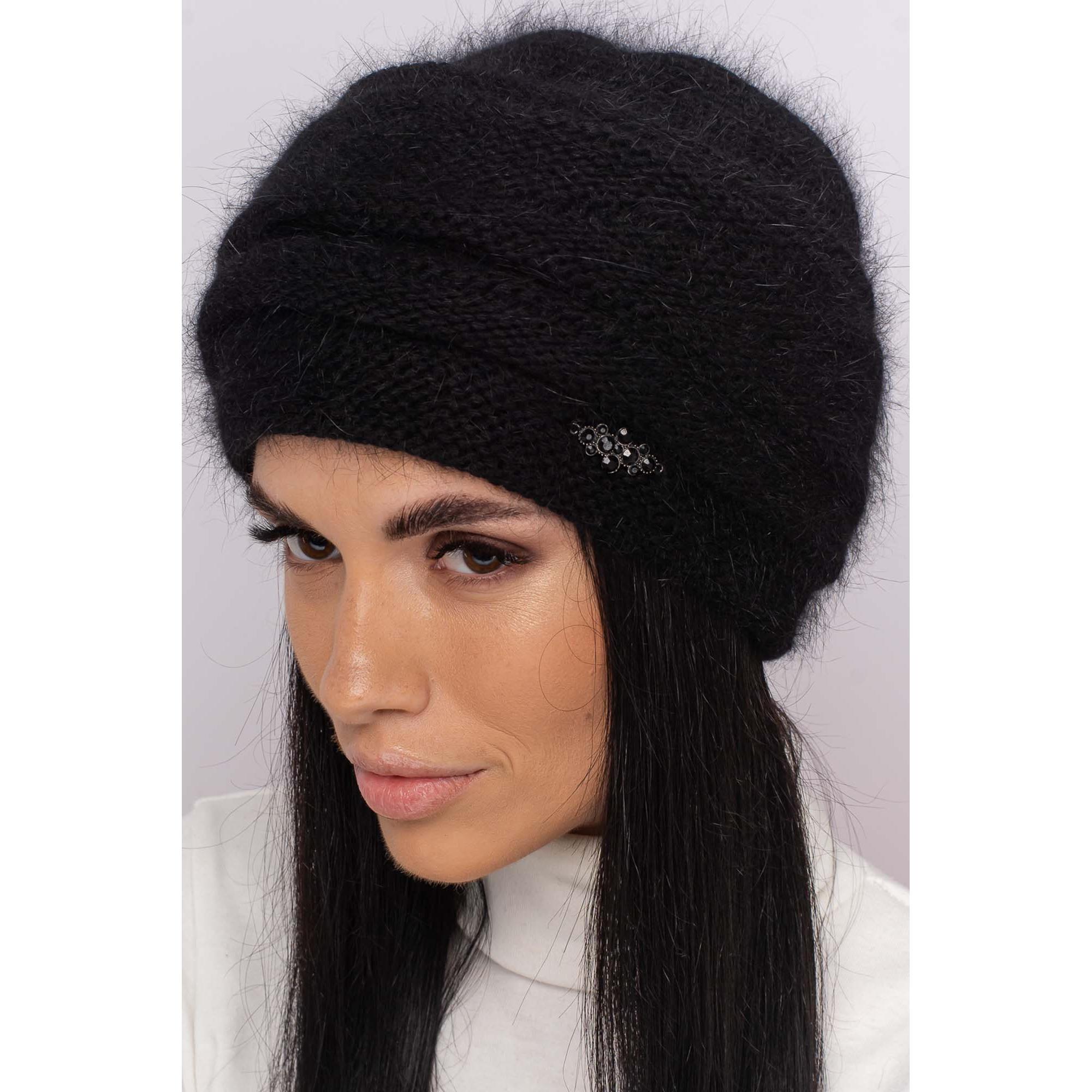 Шапка женская двойная Leks Лебидка one size Черный