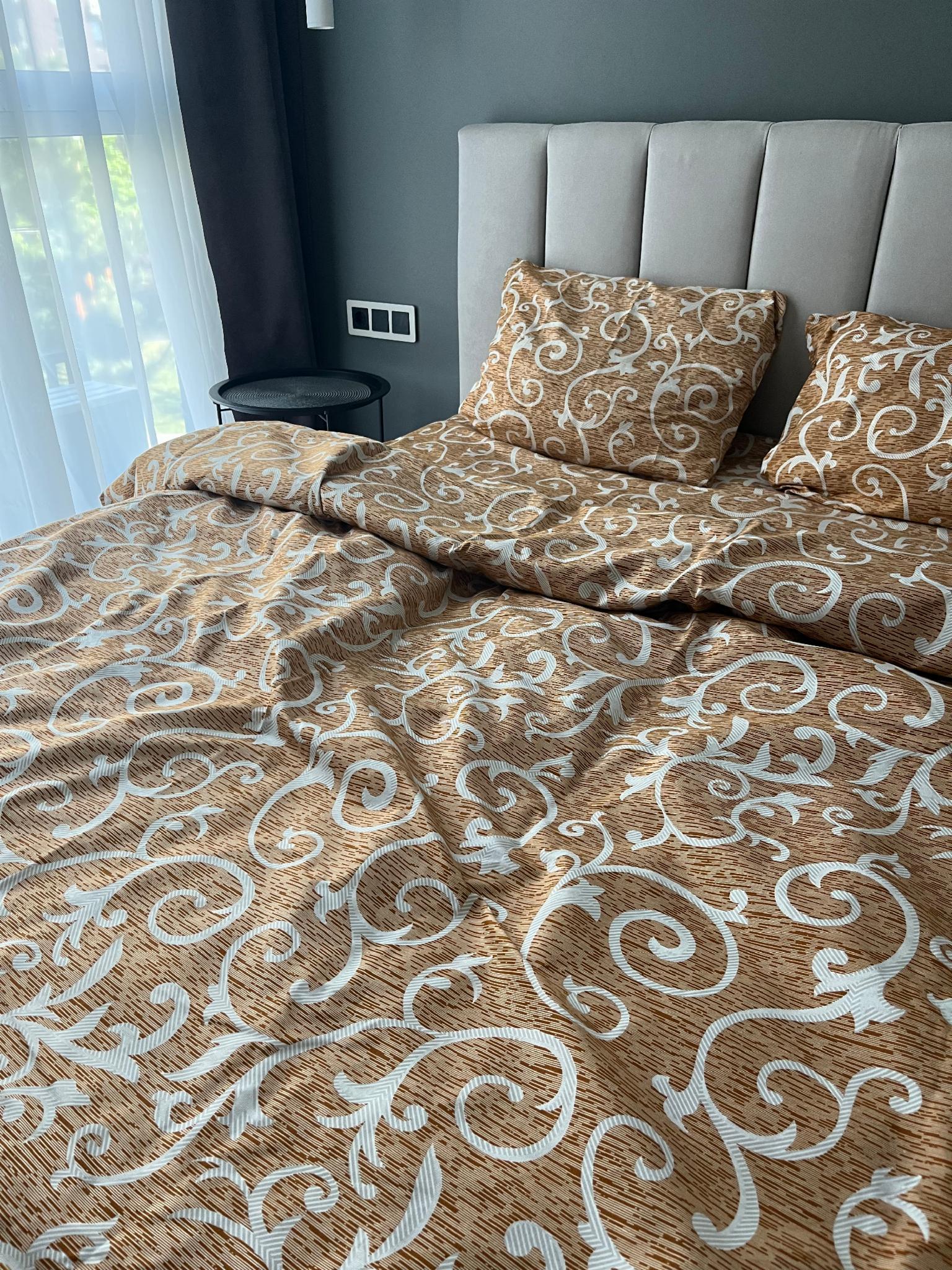 Комплект постільної білизни Вензель євро полісатин 240х220 см (SP135-00216/WP/Е)