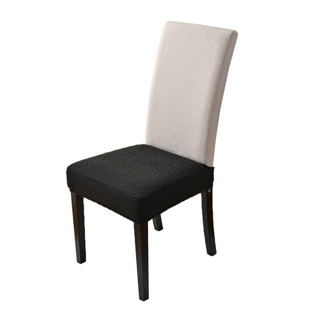 Чехол для обеденного стула со спинкой геометрический узор Черный (ЧДК-27-1)