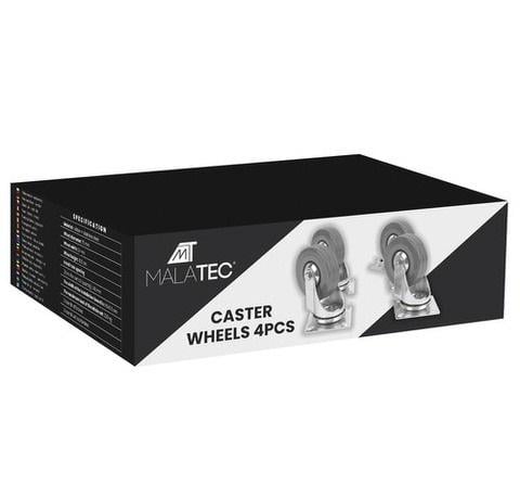 Комплект колес с тормозами для мебели 2 обыкновенные 2 с фиксаторами Серый - фото 10