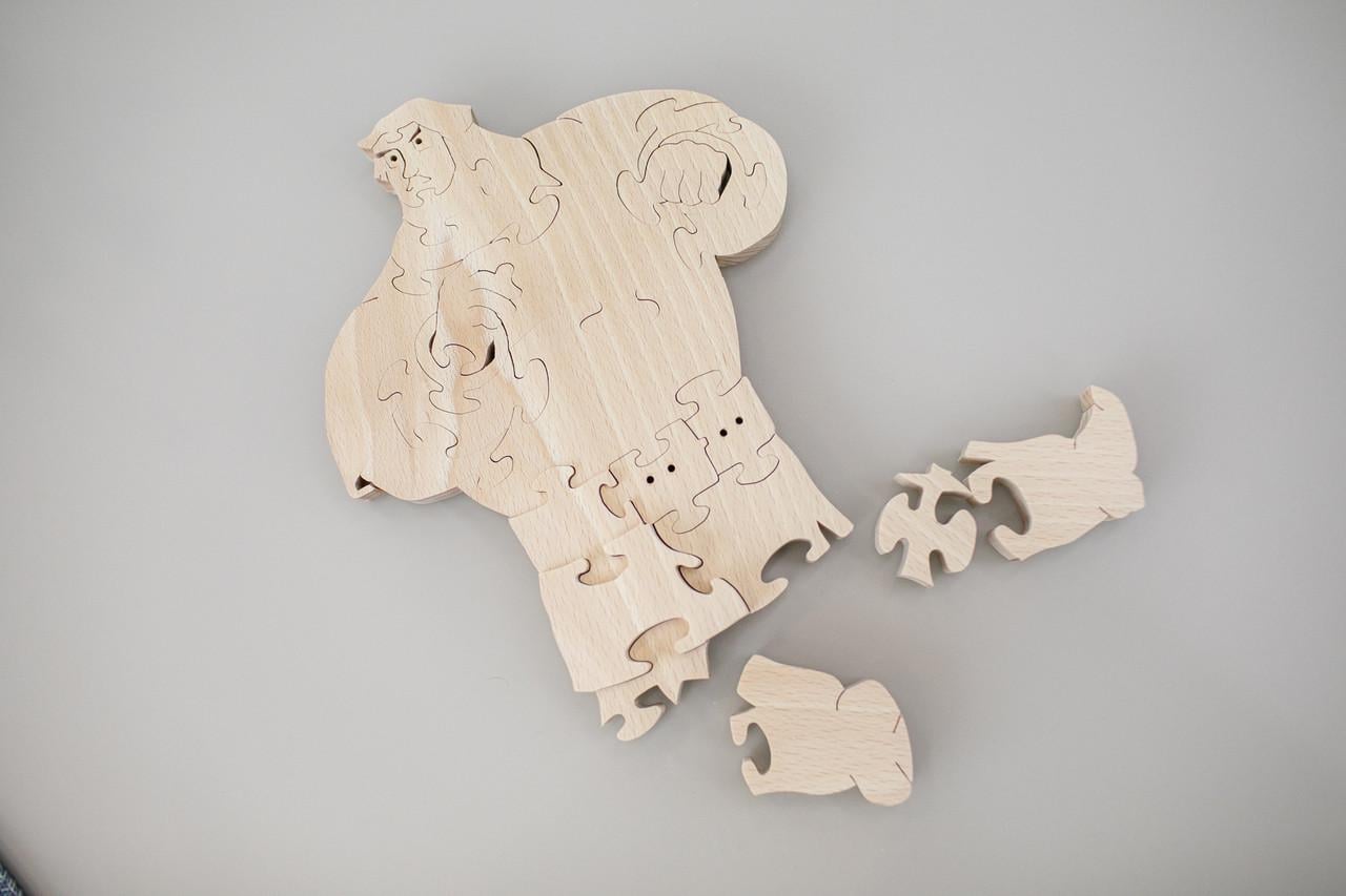 Экопазл деревянный Богатырь Илья Муромец 20 элементов 25х17 см (1445362980)