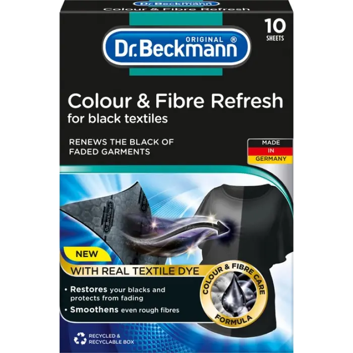 Серветки Dr. Beckmann 2в1 для оновлення чорного кольору і тканини 10 шт. (558615)