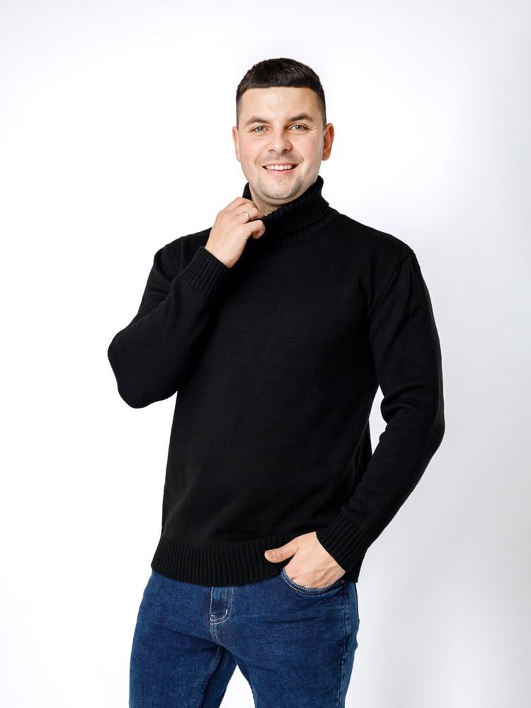 Светр чоловічий ЦБ-00233234 р. 48 Чорний (SKT000941040) Светр чоловічий ЦБ-00233234 р. 48 Чорний (SKT000941040)