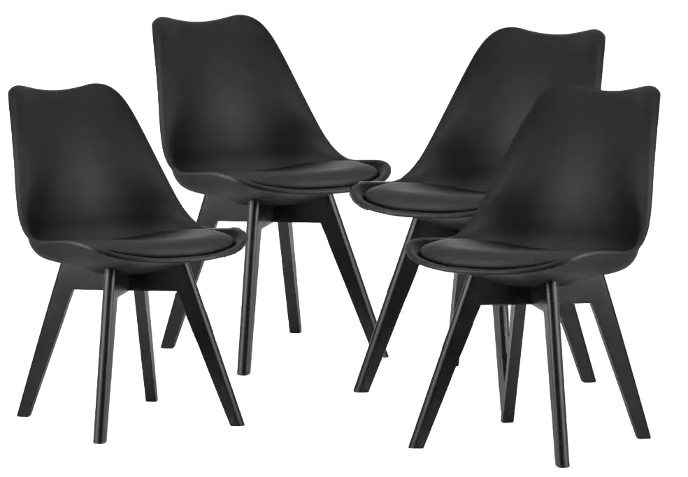 Кресло Bonro B-487 с ножками 4 шт. Черный (47000333)