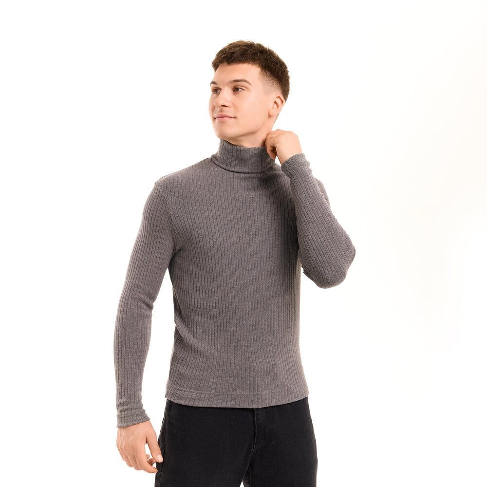 Гольф чоловічий Pobedov Prestige в рубчик приталений XXL Темно-сірий (26485/1/5) - фото 4