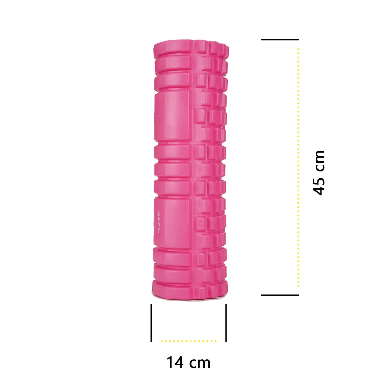 Масажний ролик Cornix EVA XR-0043 45x14 см Pink (2514759680) - фото 6