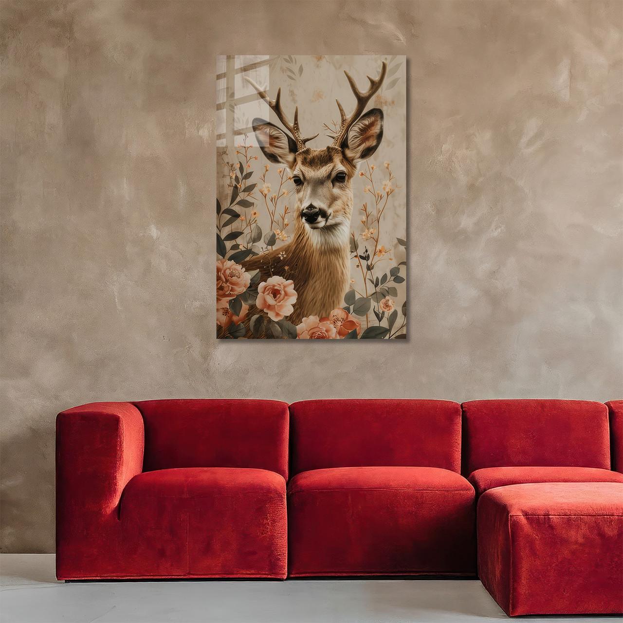 Картина на стекле NovellaPrint Благороданый Олень 50х75 см (462.2)
