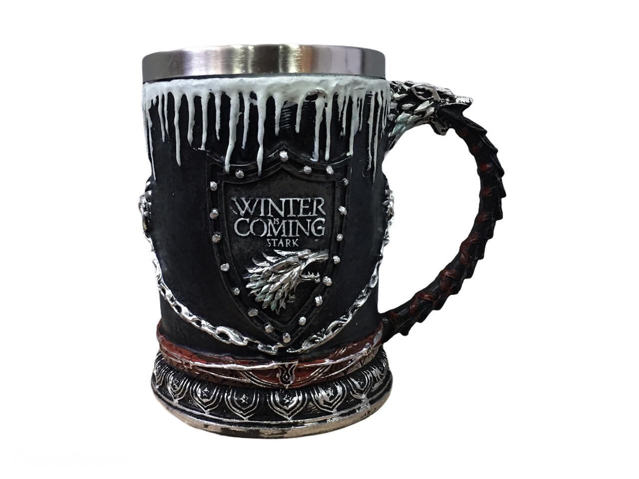 Кружка Winter is Coming Stark Game Of Thrones 3D нержавеющая сталь (1354574760)