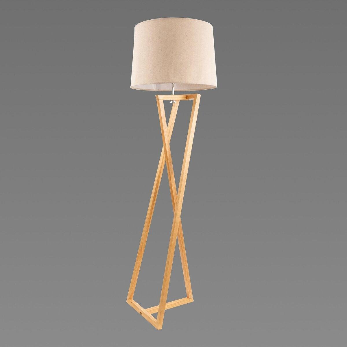 Торшер Sirius с абажуром из ткани под лампу Е27 Бежевый (FL 0207-WW) - фото 3 Торшер Sirius с абажуром из ткани под лампу Е27 Бежевый (FL 0207-WW) - фото 3