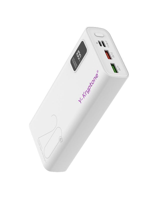 Повербанк Y-Kryptone GT-23 20000 mAh QC3.0 22,5W Fast Charge White (YK-GT23-WH)