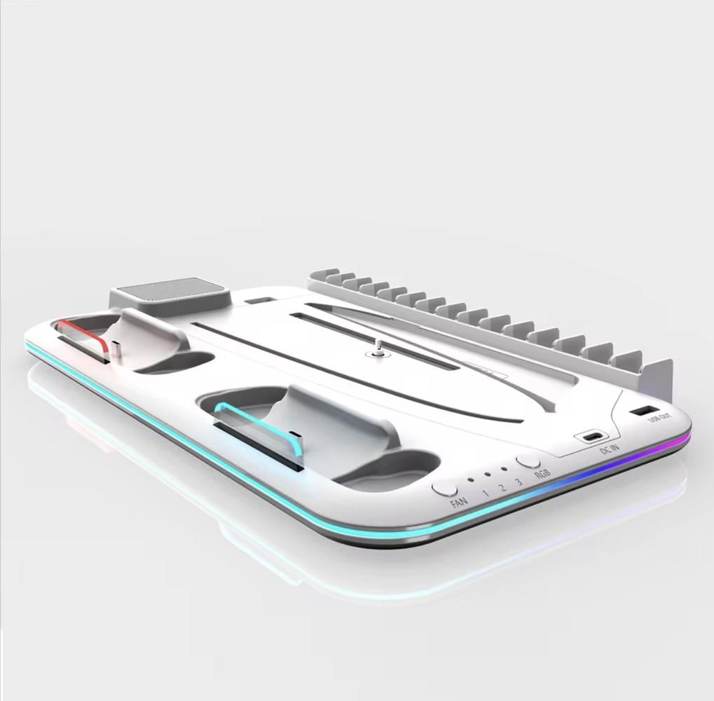 Док-станція з охолодженням і RGB підсвічуванням для PlayStation 5 Slim/PlayStation 5 White