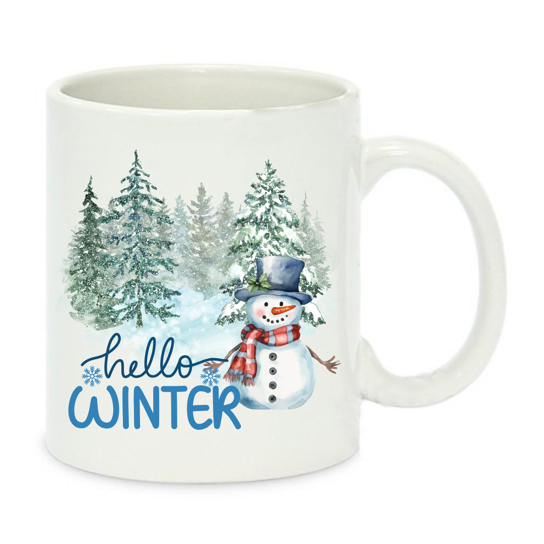 Чашка с принтом Hello winter 330 мл Белый (001265)