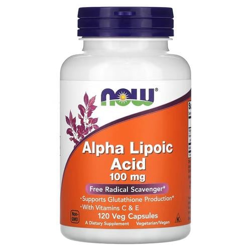 Альфа-липоевая кислота NOW Alpha Lipoic Acid 100 мг 120 капс. (NOW-03041)