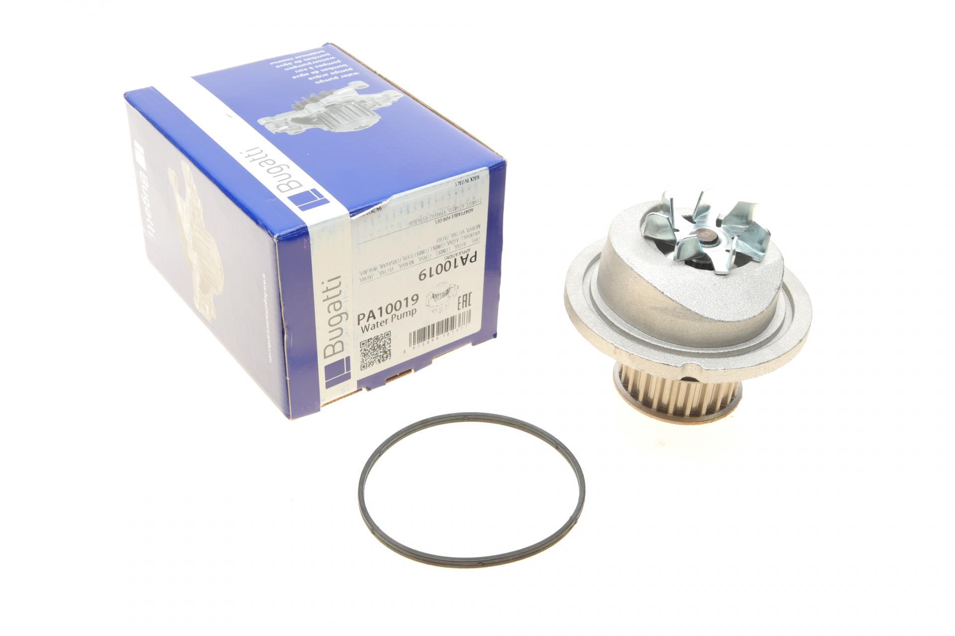 Насос воды Bugatti Opel Astra G/Combo/Corsa C/Vectra B/C/Zafira A/B 1.4 16V/1.6 16V 98- PA10019 (25589006)
