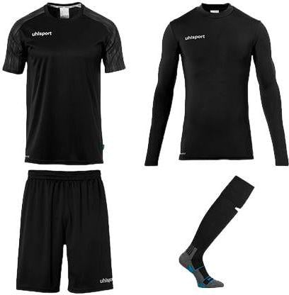 Комплект вратарской формы детский Uhlsport REACTION GOALKEEPER SET 1003667 01 152 см Черный