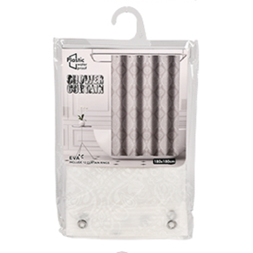 Шторка для ванной на кольцах Stenson 180x180 см Abstract (R88796)