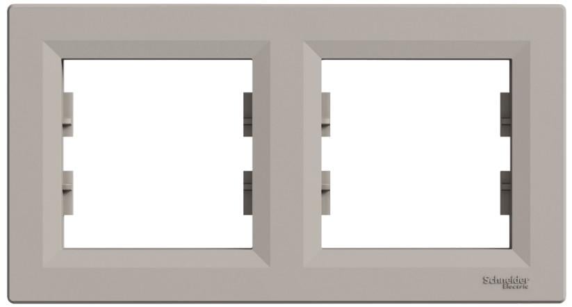 Рамка Schneider Electric двухместная Asfora горизонтальная ABS Бронзовый (EPH5800269)