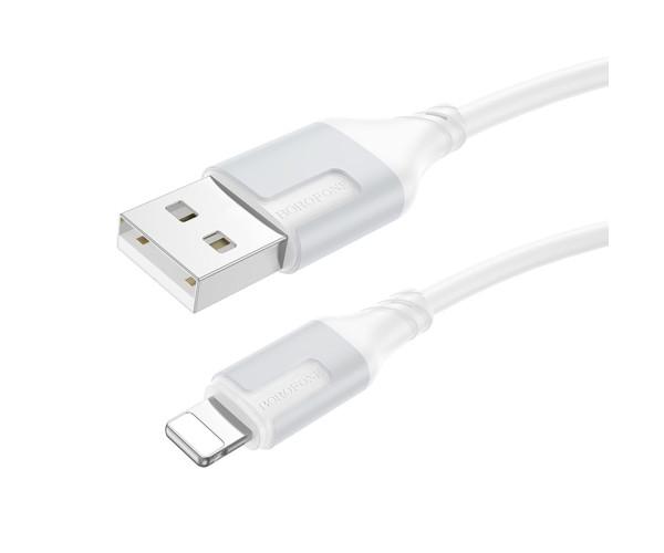 Кабель USB Borofone BX101 Creator Lightning 2,4A 1 м White